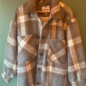 Lucky Brand Gray Plaid Jacket